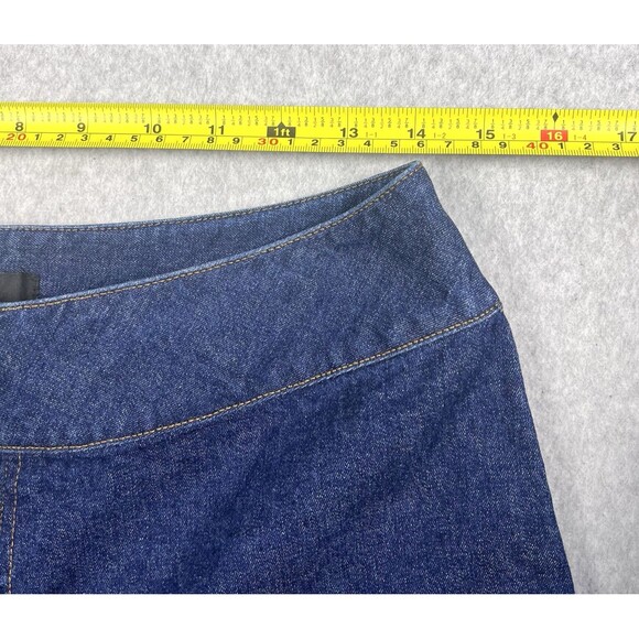 Riveted by Lee Pant Womens Large Indigo Flat Front Relaxed Fit Crop Trousers - Picture 4 of 9